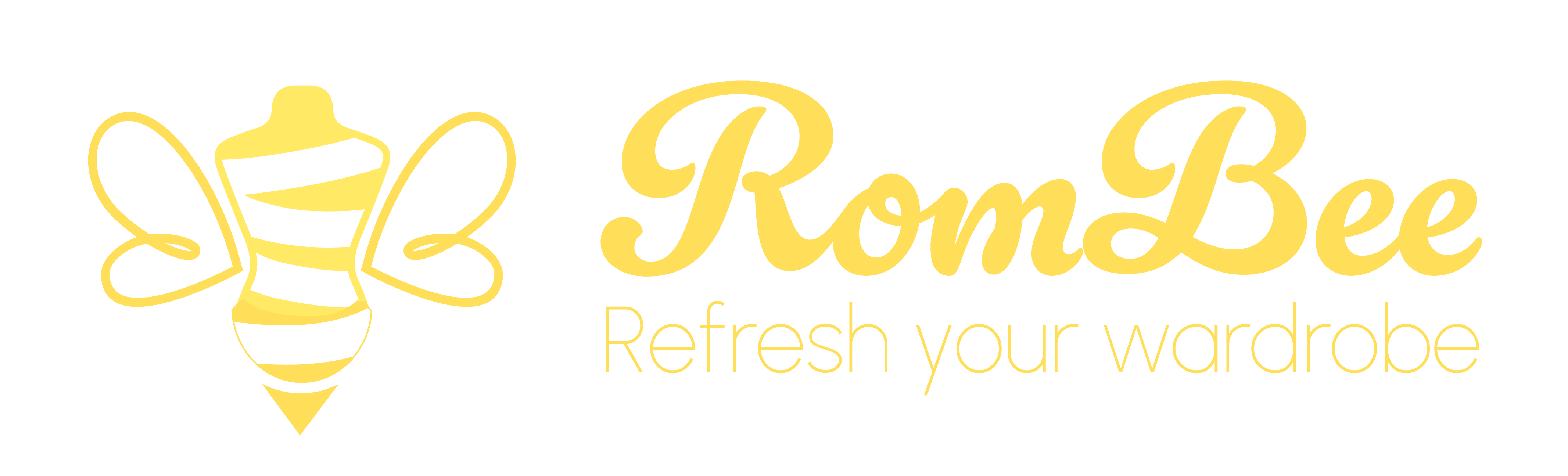 Logo RomBee, l’application qui te permets de vendre et acheter des
                            vêtements et accessoires de seconde main/d’occasion dans toute la Suisse